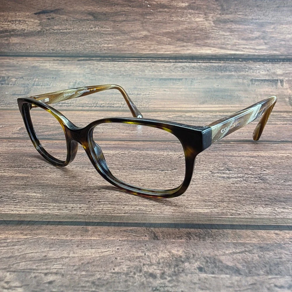 Coach Libby HC 6047 Eyeglasses Dark Tortoise Light Brown Horn 5204 51-16-135